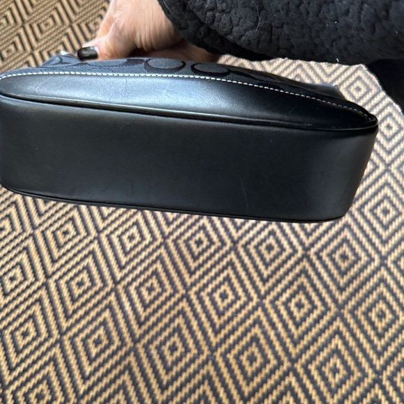 Vintage Y2K Coach signature demi pouch 6094  black with nickel - Picture 8 of 13